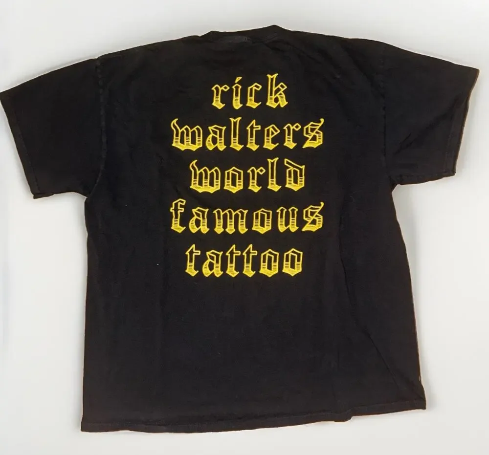 Rick Walter’s World Famous Tattoo T-Shirt Black 22x27 XL